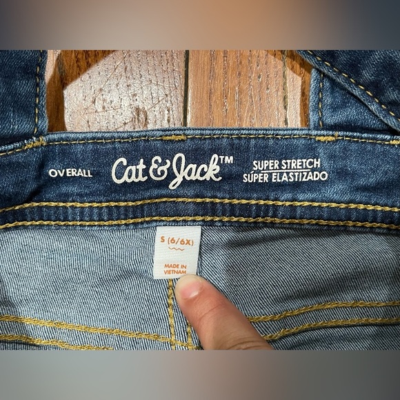 Cat & Jack Blue Denim Overalls - Picture 9 of 9